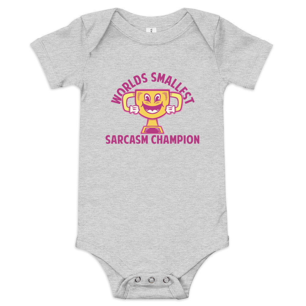 World's Smallest Sarcasm Champion Baby Onesie