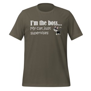 I'm the boss... My cat just supervises t-shirt - Image 6