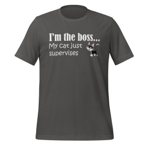 I'm the boss... My cat just supervises t-shirt - Image 5