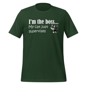 I'm the boss... My cat just supervises t-shirt - Image 4