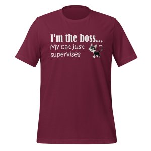 I'm the boss... My cat just supervises t-shirt - Image 3